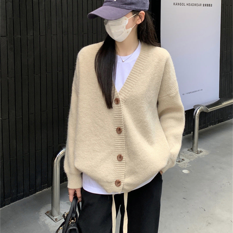 Cardigan surdimensionné pour femmes avec grands boutons et coupe décontractée Chic & Stil