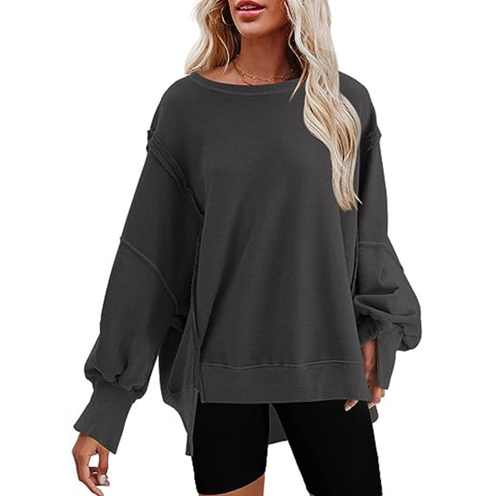 Ladies Oversized Sweatshirt with Puff Sleeves Lune London