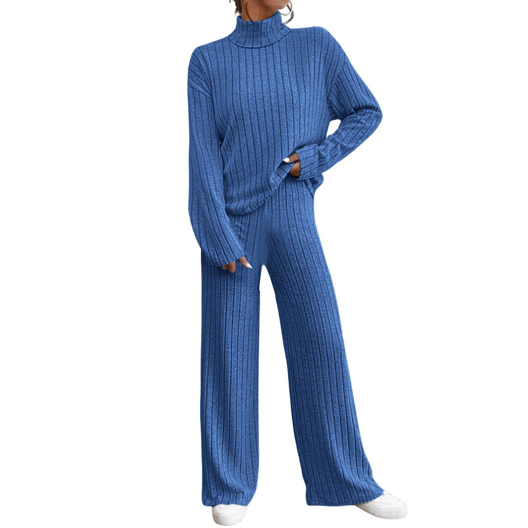 Women’s casual knit jumpsuit with high collar Lune London