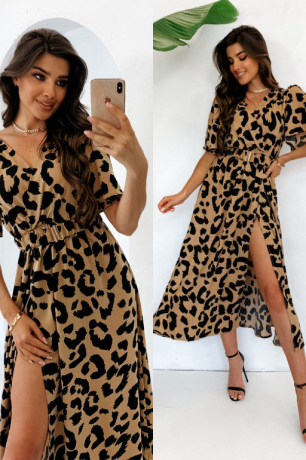 Elegant maxi dress for women with side slit Lune London