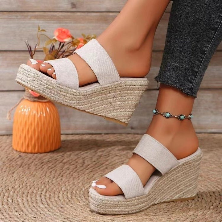 Ladies Casual Wedge Heel Strappy Sandals Lune London