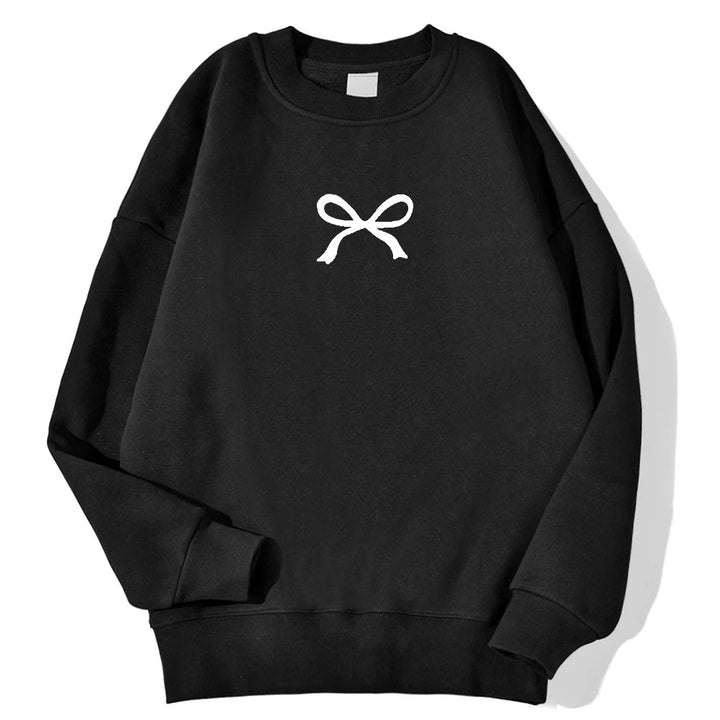 Sweat à capuche confortable pour femmes avec motif de nœud à la mode Chic & Stil