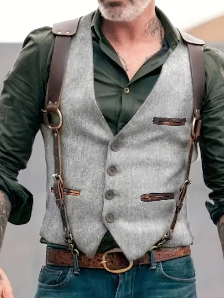 Stylish jacket for men with leather accents and practical pockets Lune London