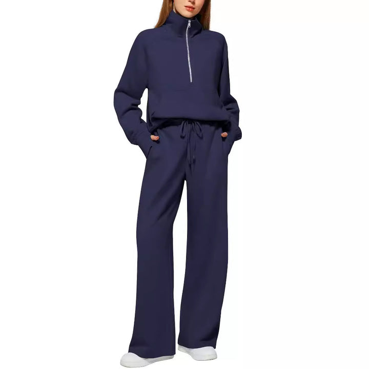 Ladies sports set with high top and wide pants Lune London