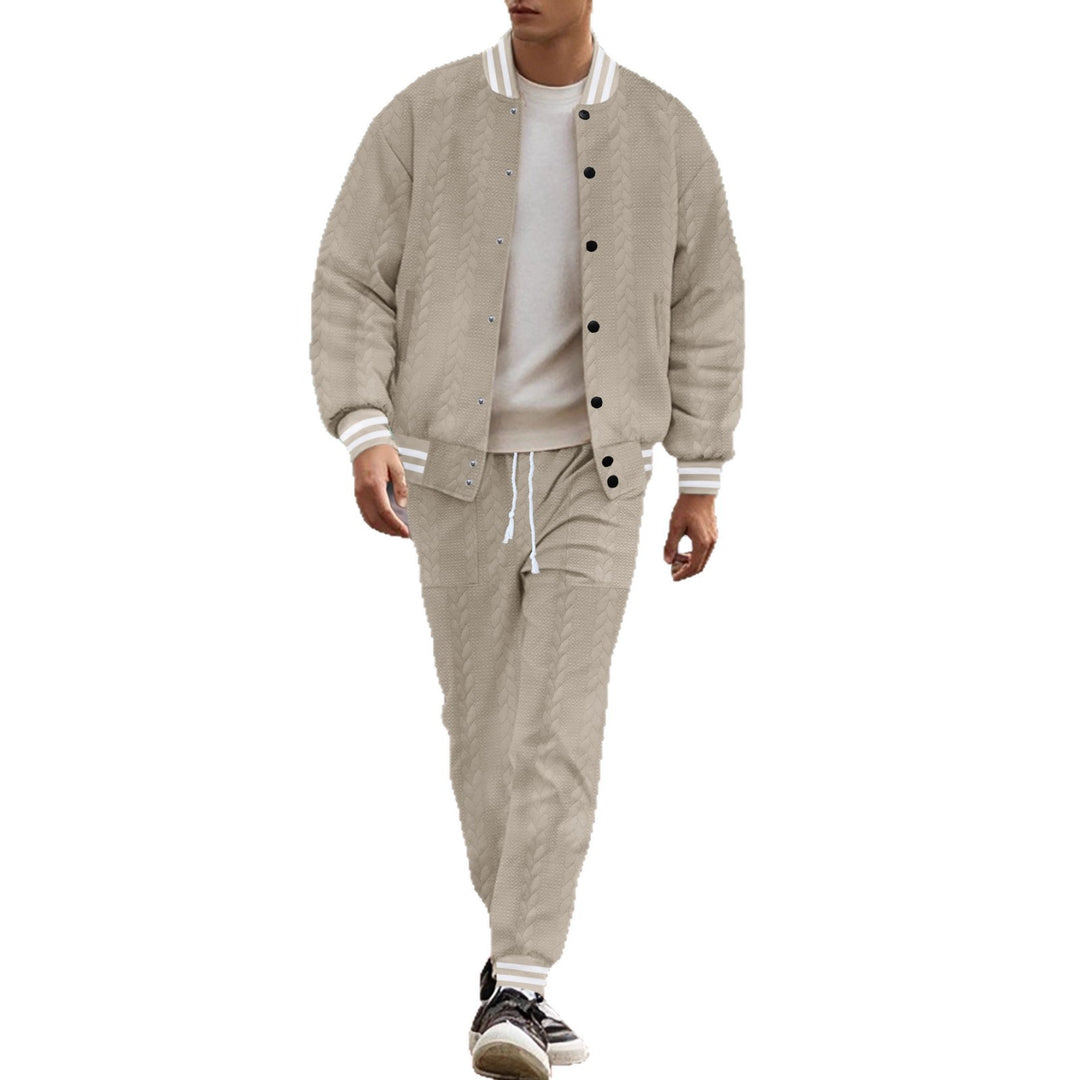 Casual knitted college jacket for men with a modern design and comfortable details Lune London