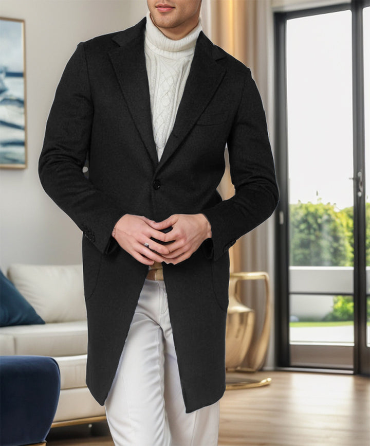 Elegant wool coat for men with a modern cut and practical pockets Lune London