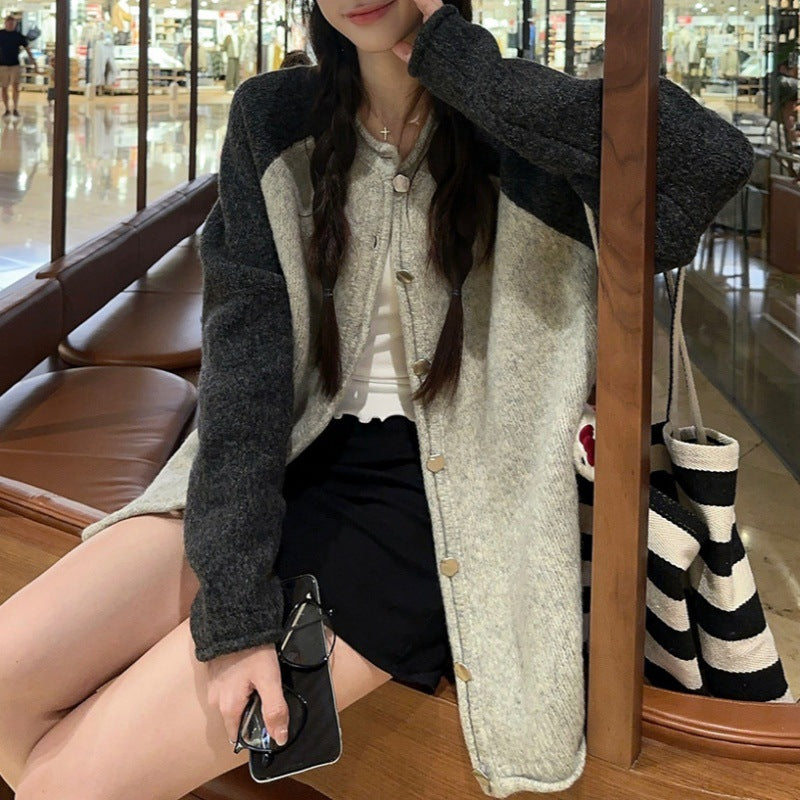 Veste oversized en laine pour femmes avec fermeture à bouton et coupe décontractée Chic & Stil
