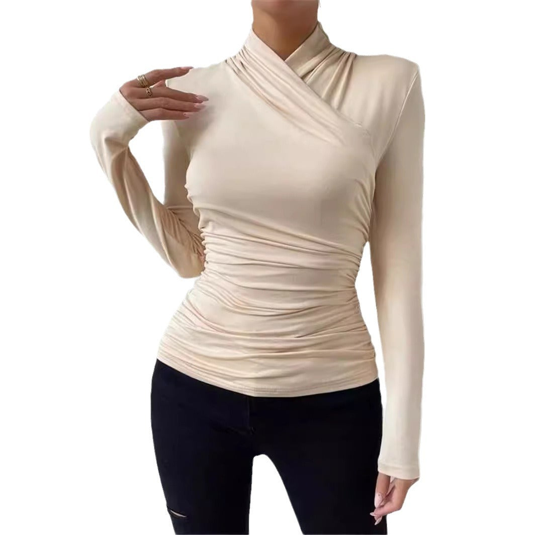 Long sleeve blouse for women with a refined wrap design Lune London