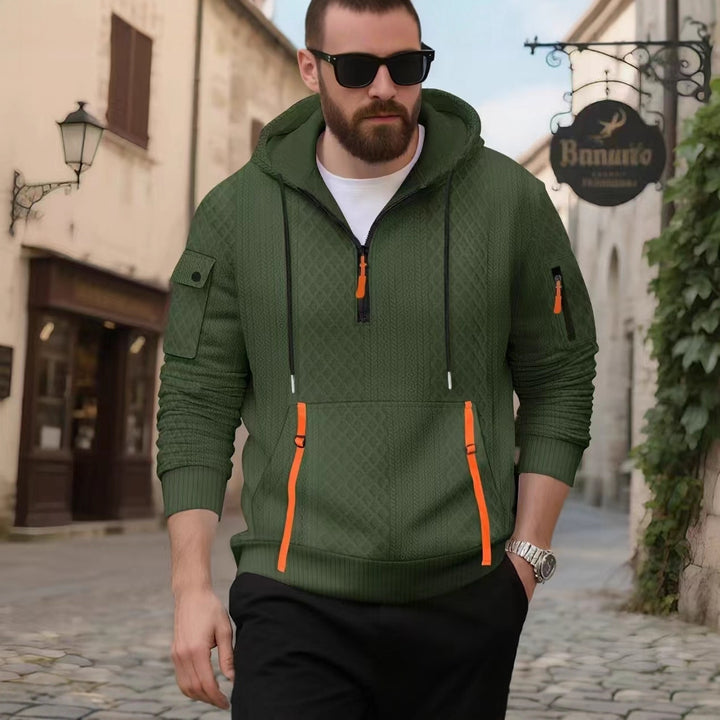 Men's sporty hoodie with innovative structural design Lune London
