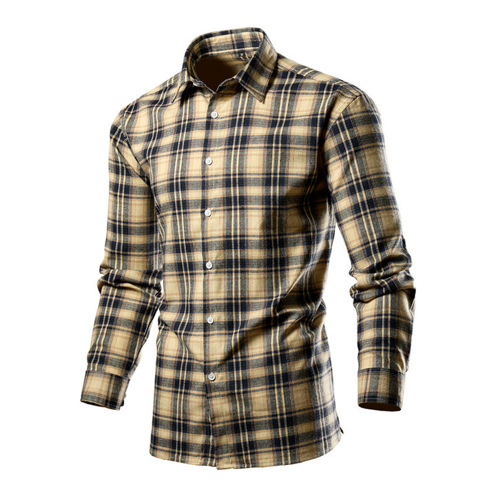 Shirt for men in high-quality cotton blend with a modern checkered design Lune London