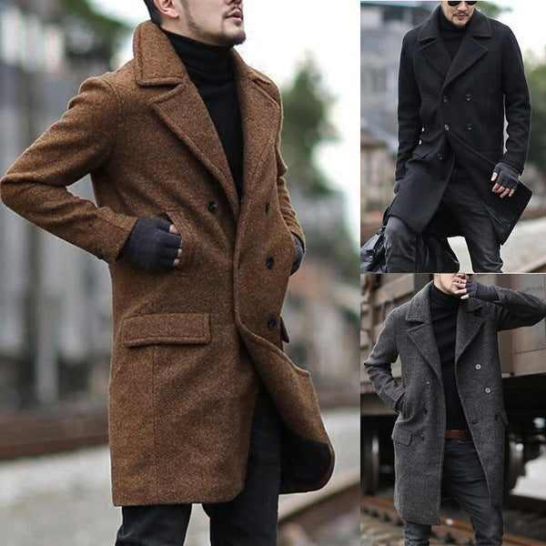 Elegant double-faced wool coat for men Lune London