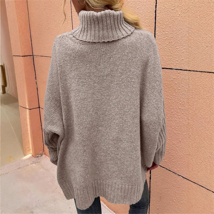 Chunky knit sweater for ladies with high collar Lune London
