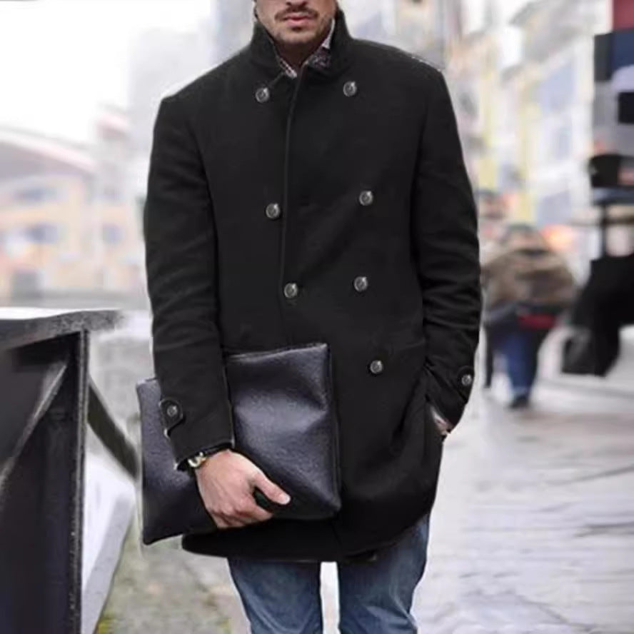 Elegant wool duffle coat for men with double-breasted buttons and practical pockets Lune London