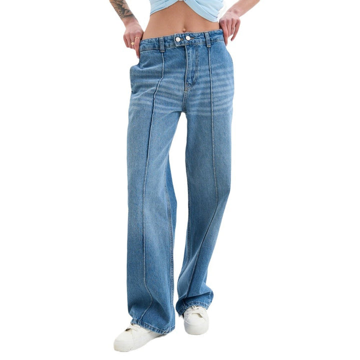 Wide high-waisted jeans for women with a trendy vintage design Lune London