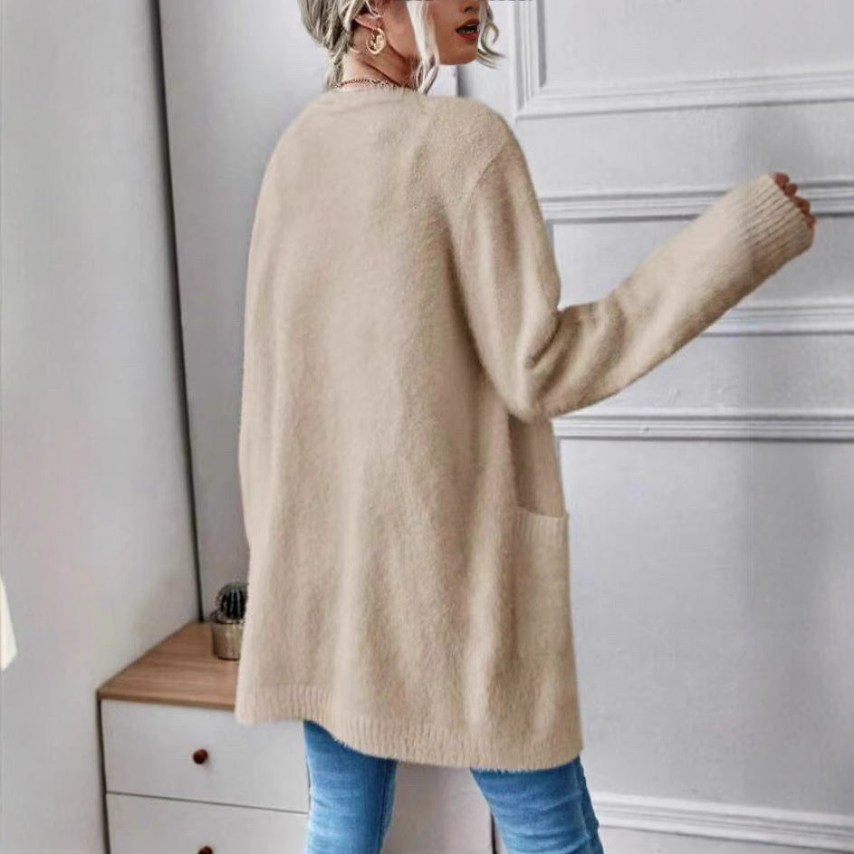 Ladies open cardigan cozy in soft material Lune London