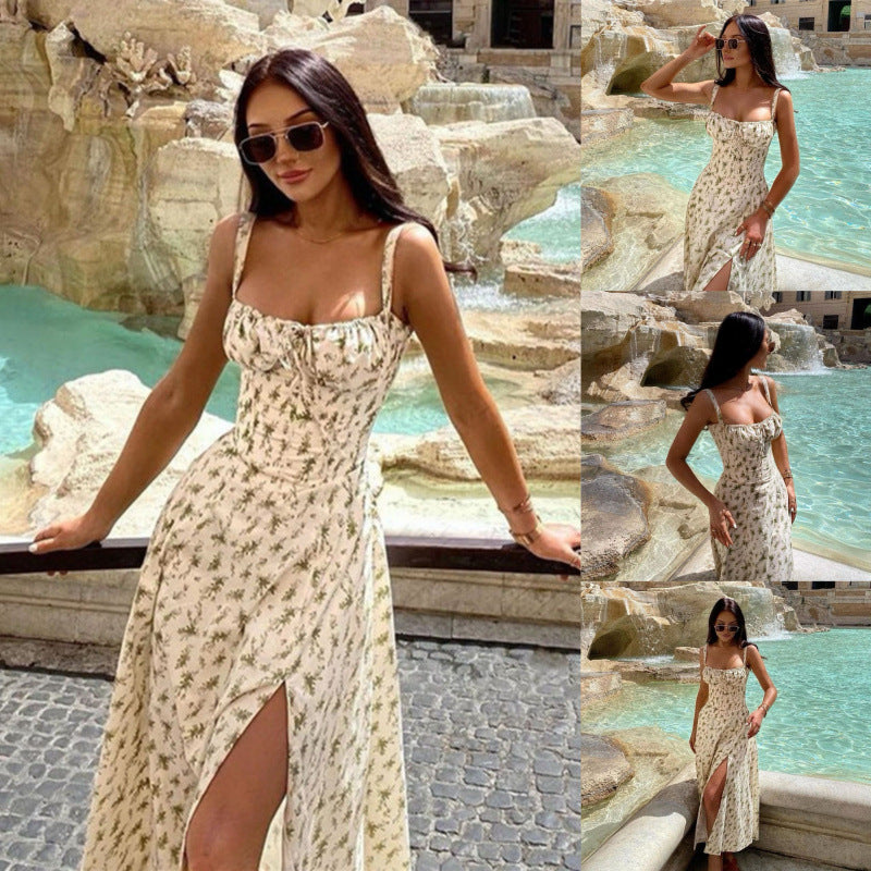 Elegant maxi dress with ruffles Lune London