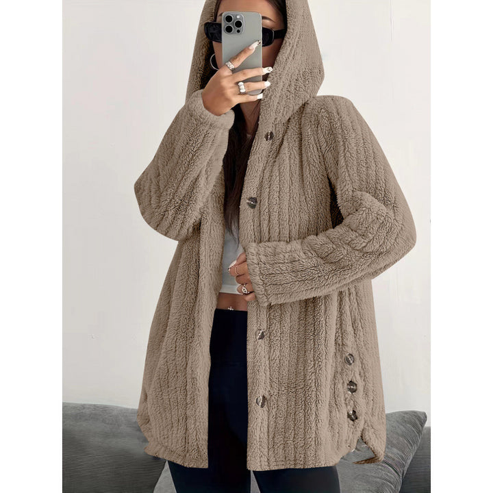Women Comfortable Fleece Jacket with Hood Lune London
