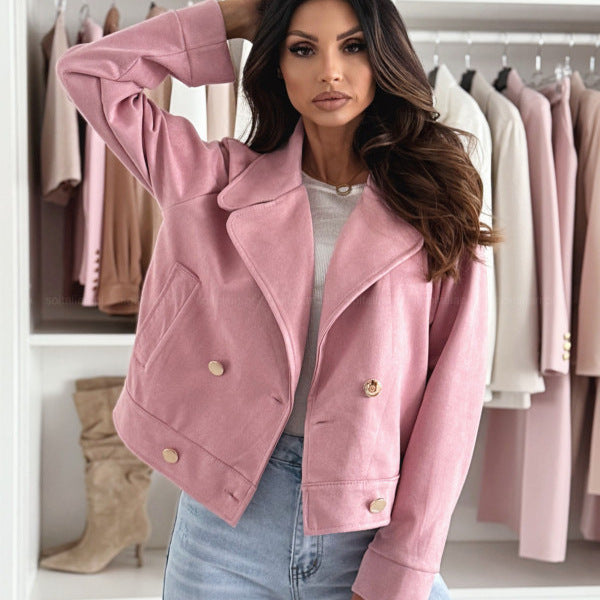 Oversized biker jacket for women in soft synthetic suede Lune London
