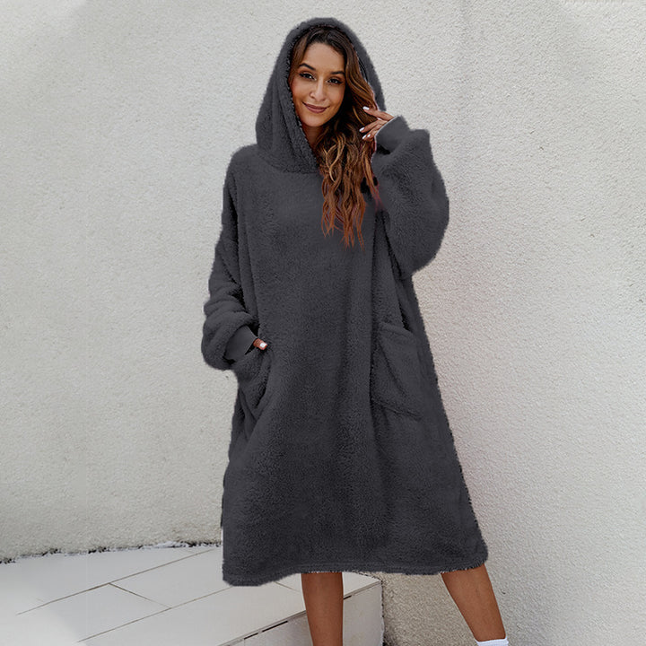 Ladies Soft Sweatshirt with Large Pockets and Hood Fashion Heidi