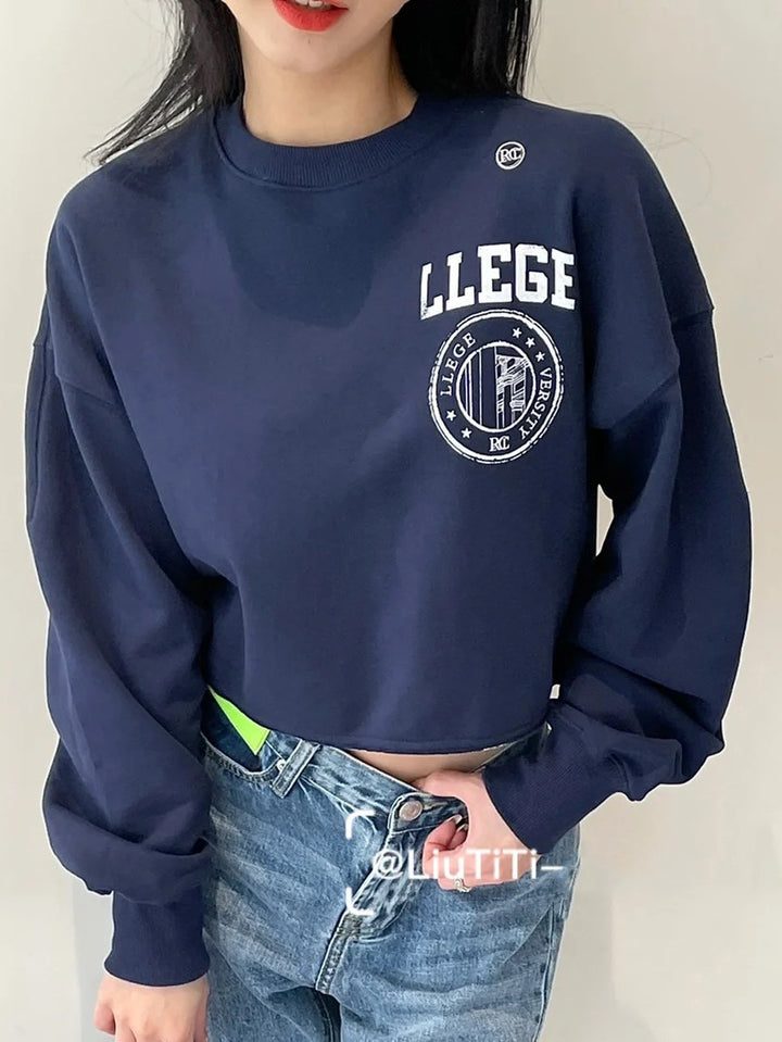 Sweat-shirt court pour femmes avec coupe surdimensionnée Chic & Stil