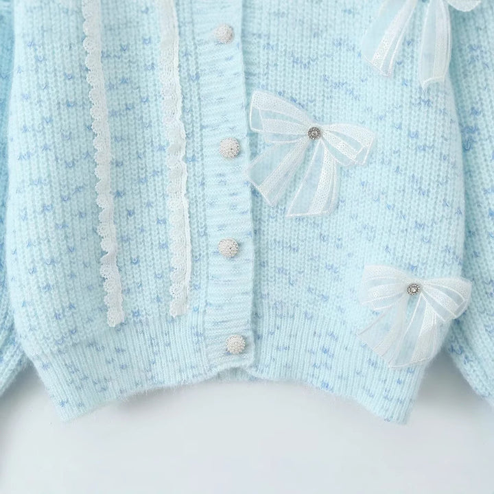 Cardigan Confortable pour Femme avec Détails de Noeud Délicats Chic & Stil