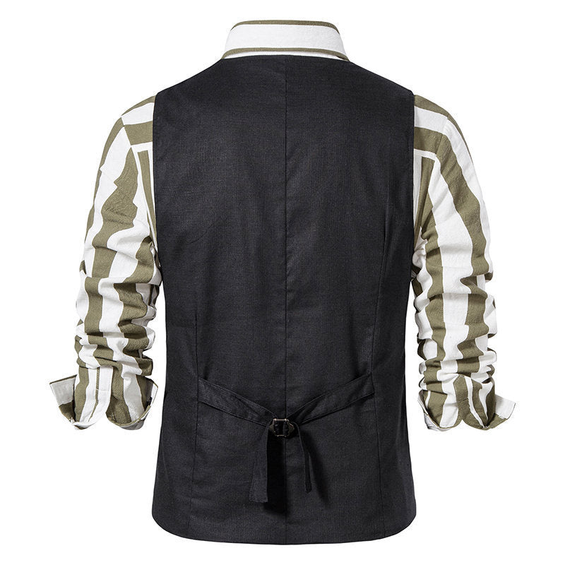 Formal vests for men with trendy striped pattern and practical pockets Lune London