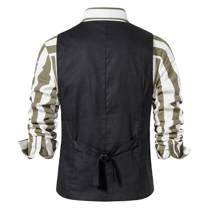 Formal vests for men with trendy striped pattern and practical pockets Lune London