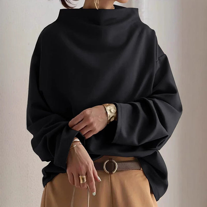 Women's Oversized Sweater with Special Collar and Casual Cut Lune London