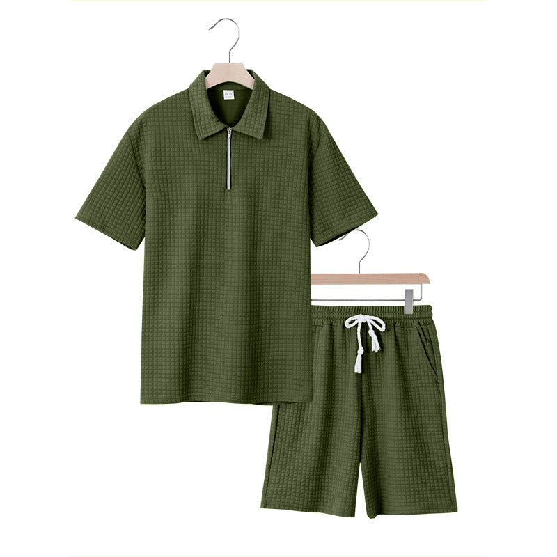 Casual women's set with short collar and elastic waist Lune London