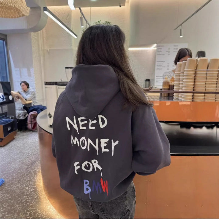 Women Oversized Hoodie with stylish lettering Lune London