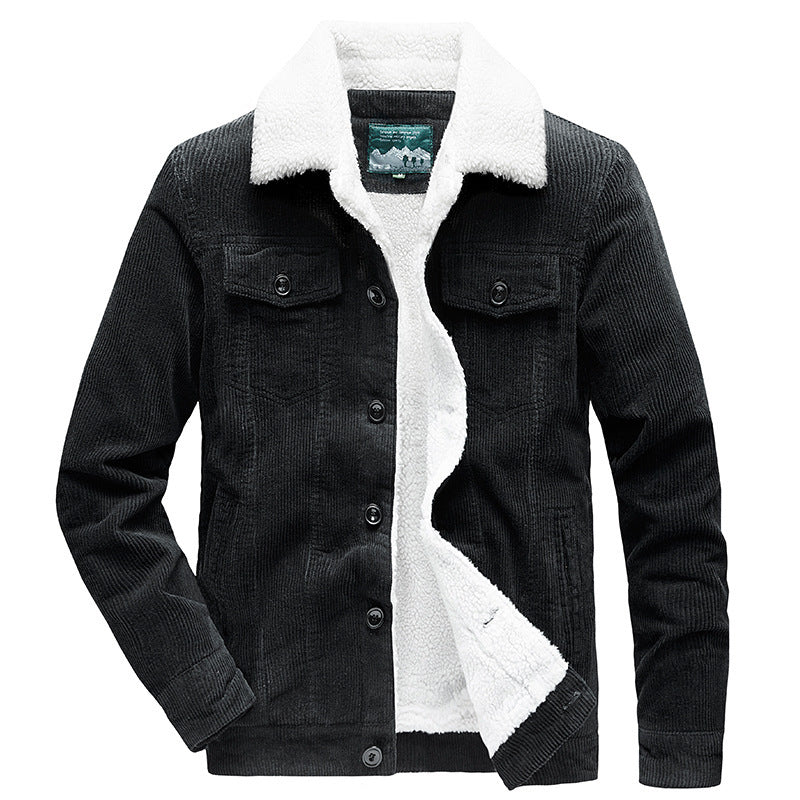 Corduroy jacket for men with stylish Sherpa lining Lune London