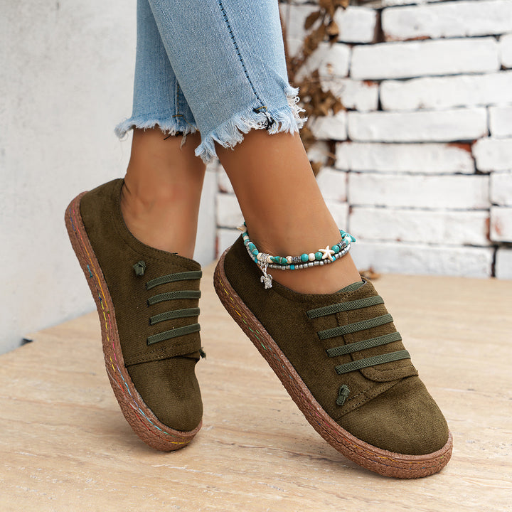 Women lightweight loafers with elastic laces and non-slip sole Lune London