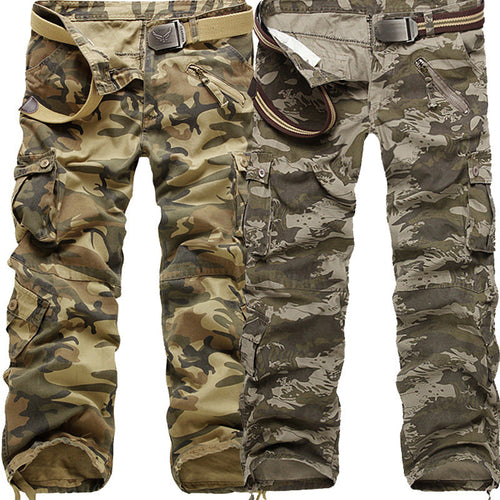 Men's Cargo Pants with Elastic Waistband and Versatile Pockets Lune London