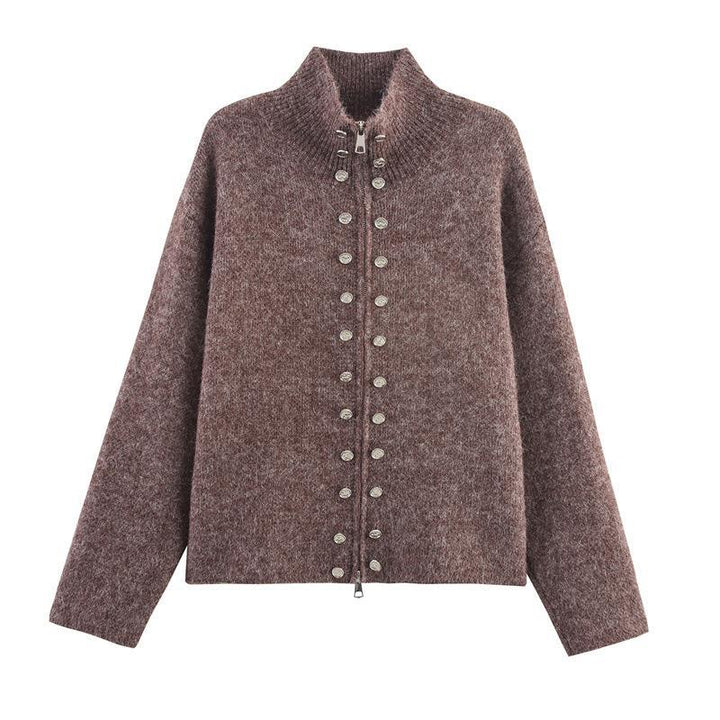 Knit jacket for women with high-quality button details and modern accents Lune London