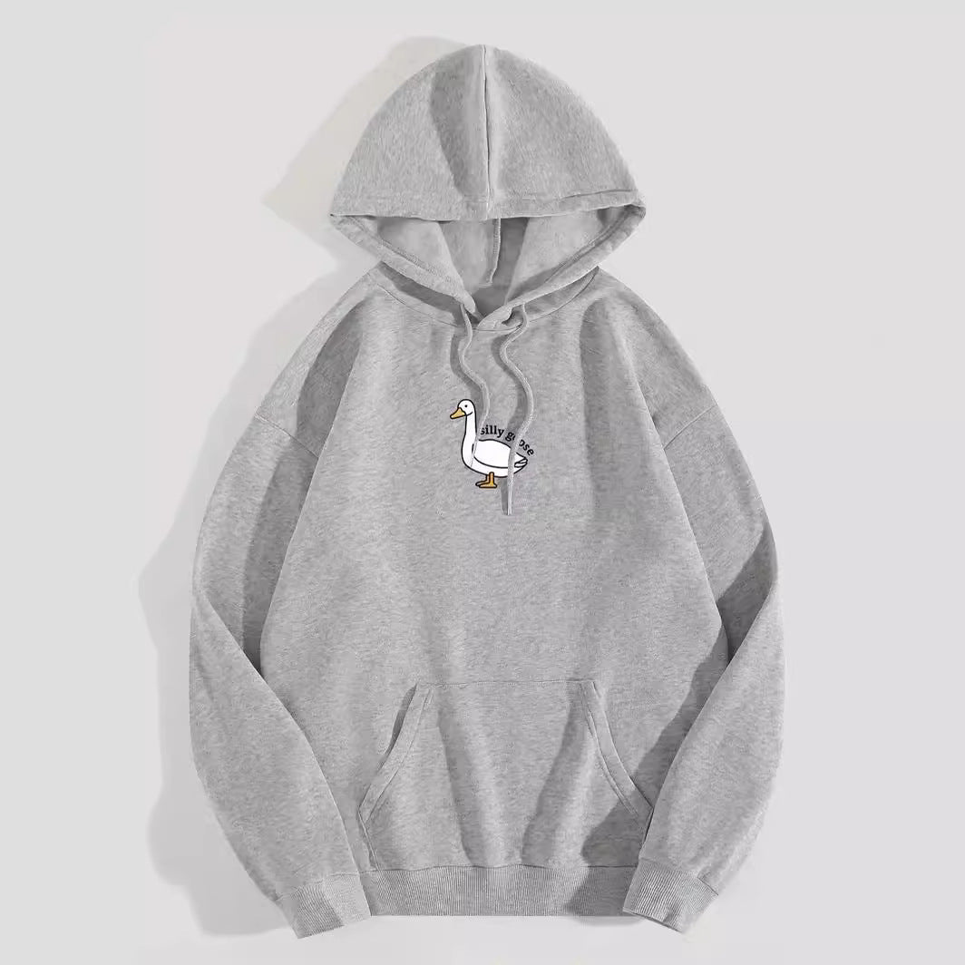 Hoodie pour femmes avec motif de oie créatif et intérieur en molleton doux Chic & Stil