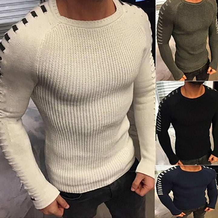 Knitted sweater for men with an innovative design and structured sleeves Lune London