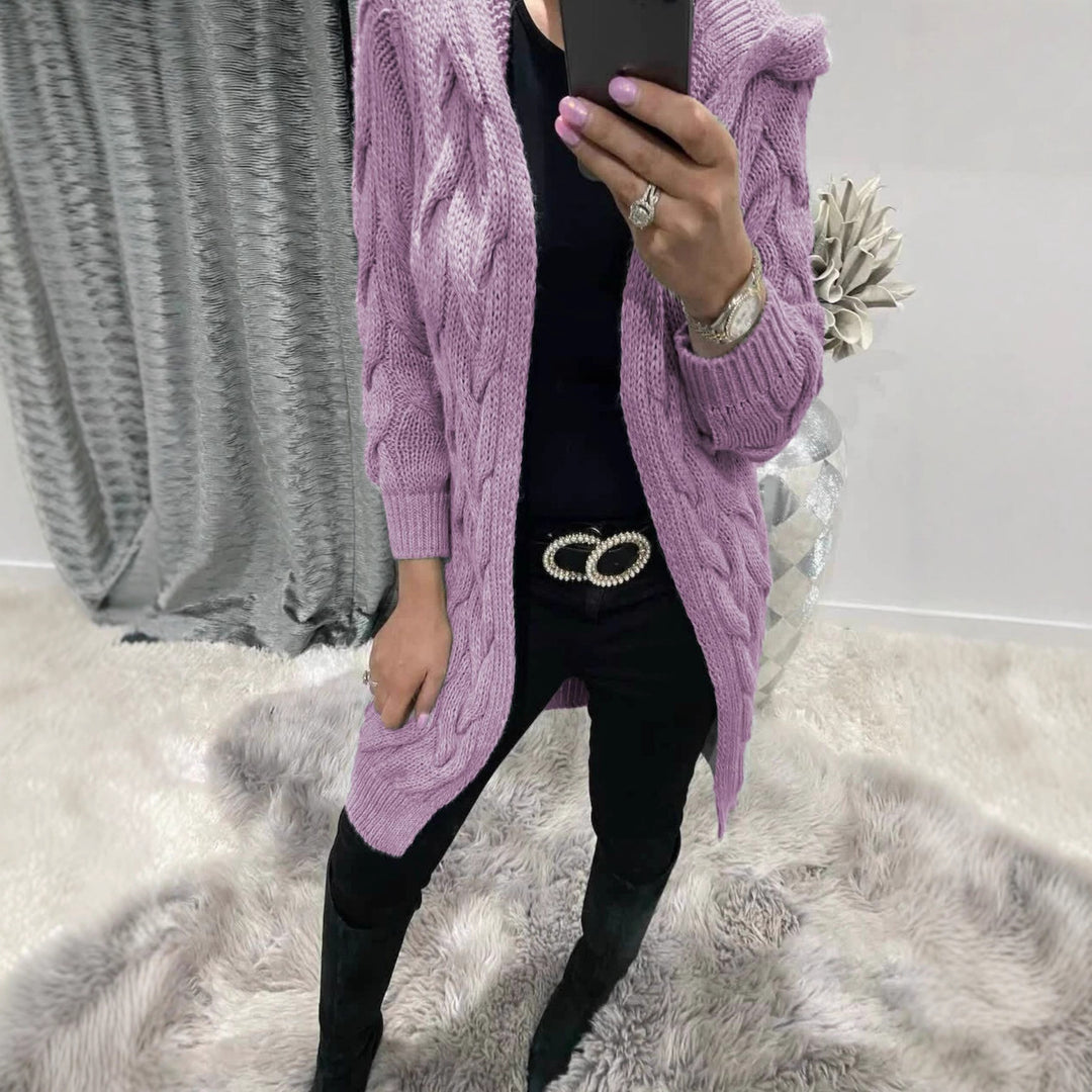 Women's knit coat with a practical hood design Lune London
