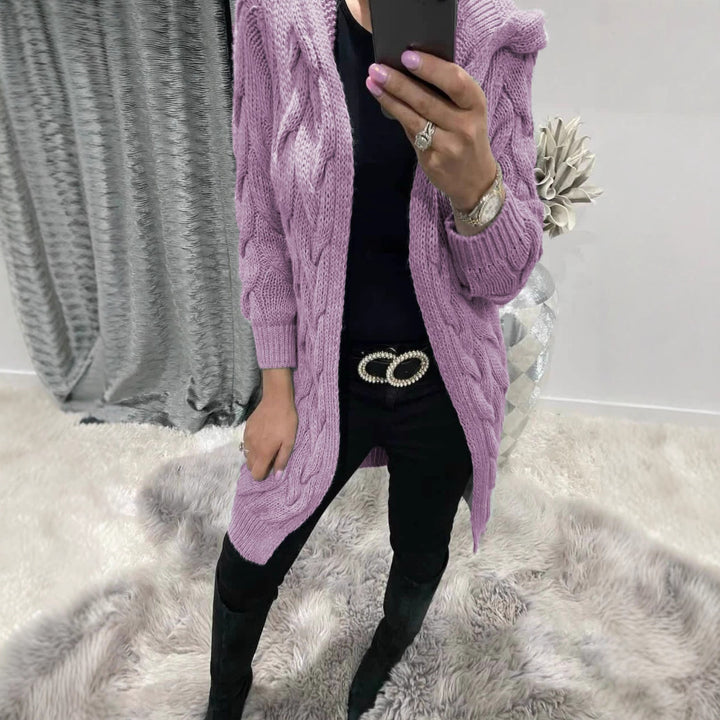 Women's knit coat with a practical hood design Lune London