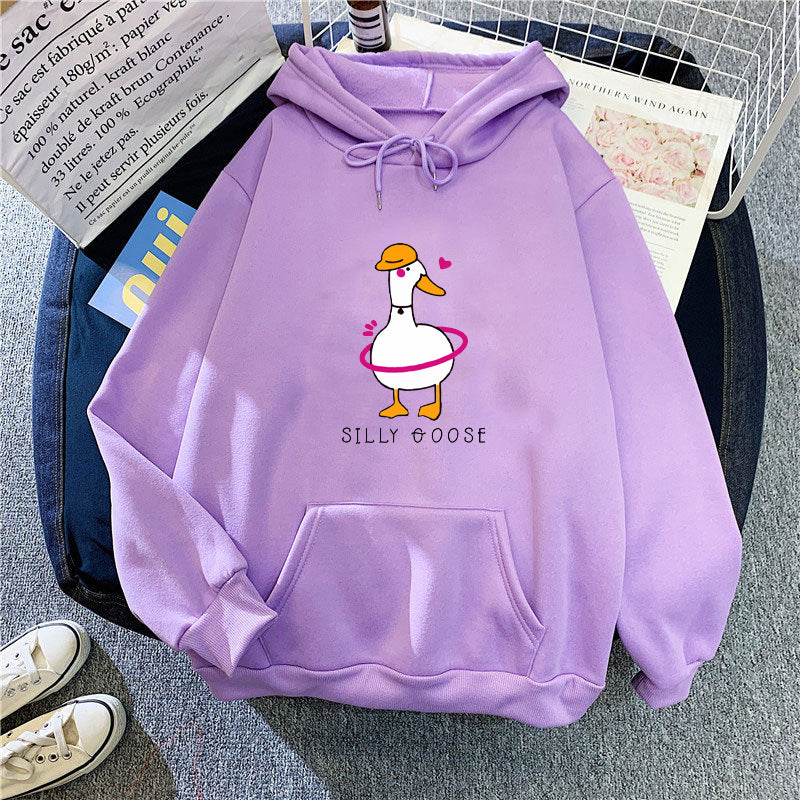 Women's hoodie with funny duck motif Chic & Stil