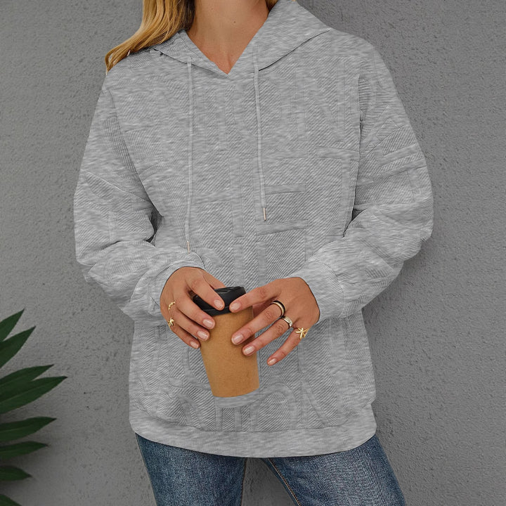 Haut de survêtement surdimensionné pour femmes avec design texturé Chic & Stil