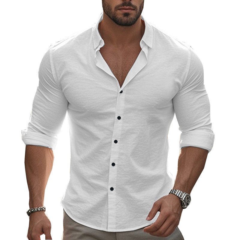 Comfortable and modern long-sleeve shirt for men with roll-up sleeves Lune London