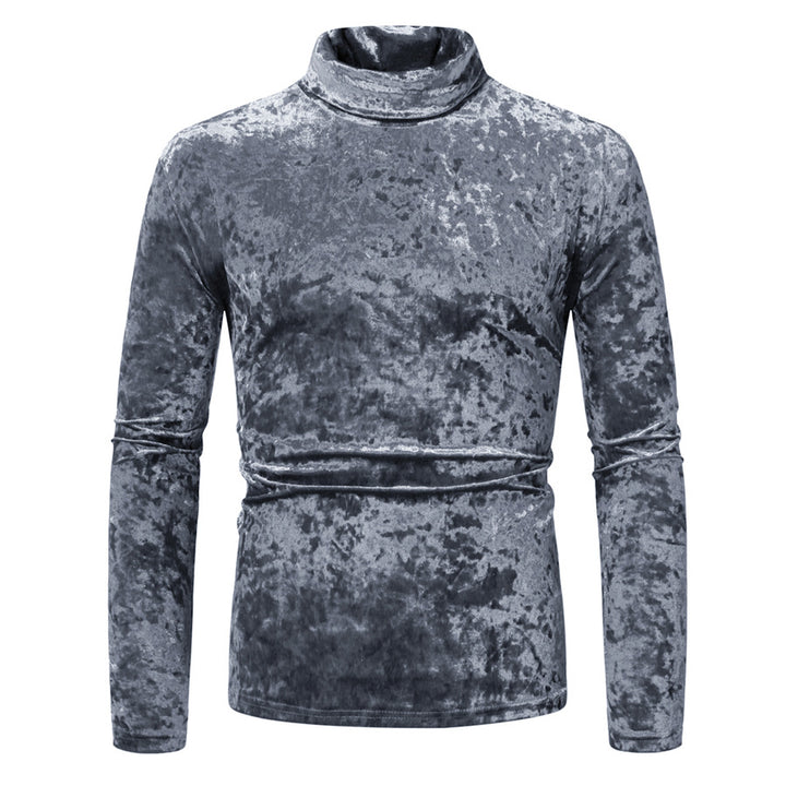 Elegant pullover for men with turtleneck in velvety fabric Lune London