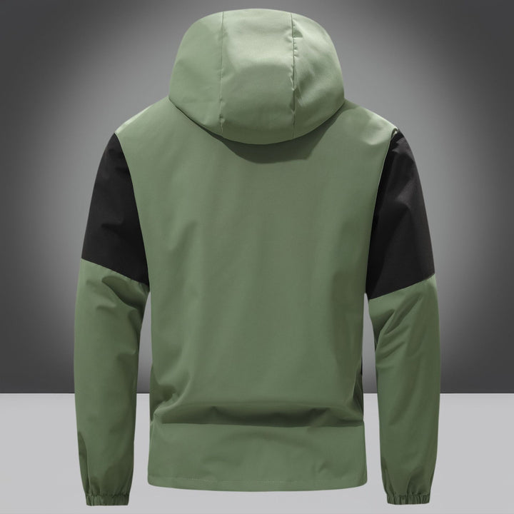 Functional jacket for men in waterproof material with practical zipped pockets Lune London