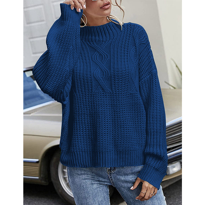 Ladies thick knitted casual sweater with a loose fit and breathable design Lune London