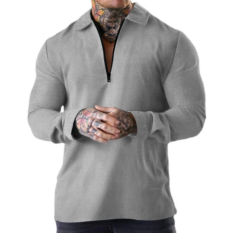 Men's long sleeve t-shirt with modern zipper Lune London