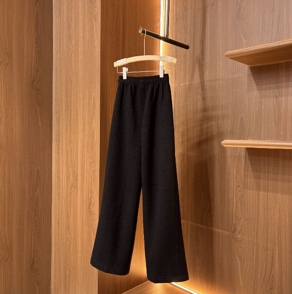 Pantalons en tissu à coupe large pour femmes avec taille élastique Chic & Stil