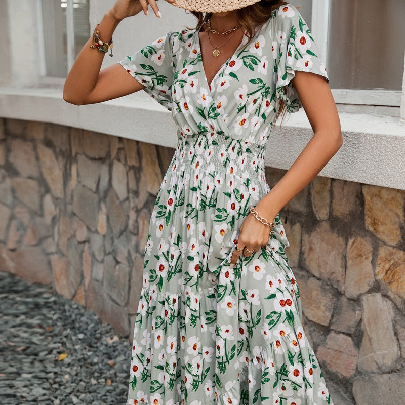 Lune London Floral Ruffle Maxi Dress for Women
