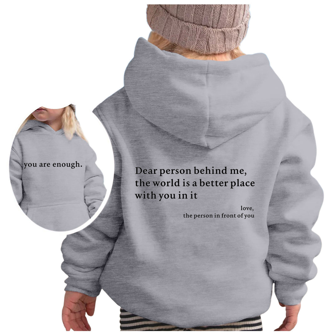 Sweat-shirt à capuche pour femmes avec lettrage motivant et coupe décontractée Chic & Stil