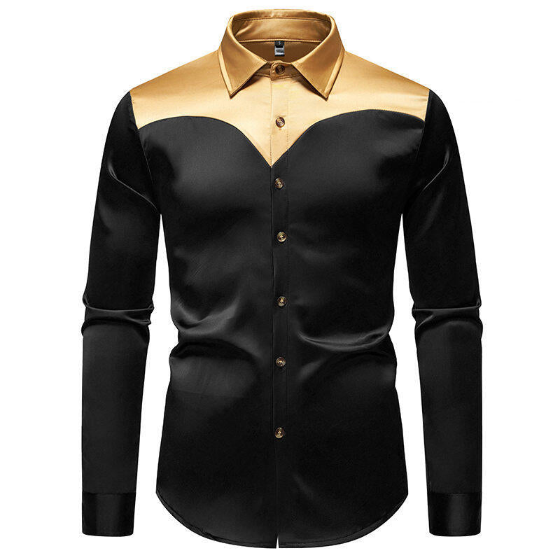 Elegant shirt for men with contrasting collar and button placket Lune London
