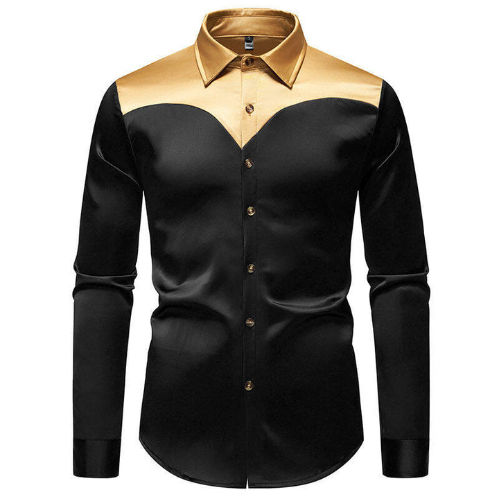 Elegant shirt for men with contrasting collar and button placket Lune London